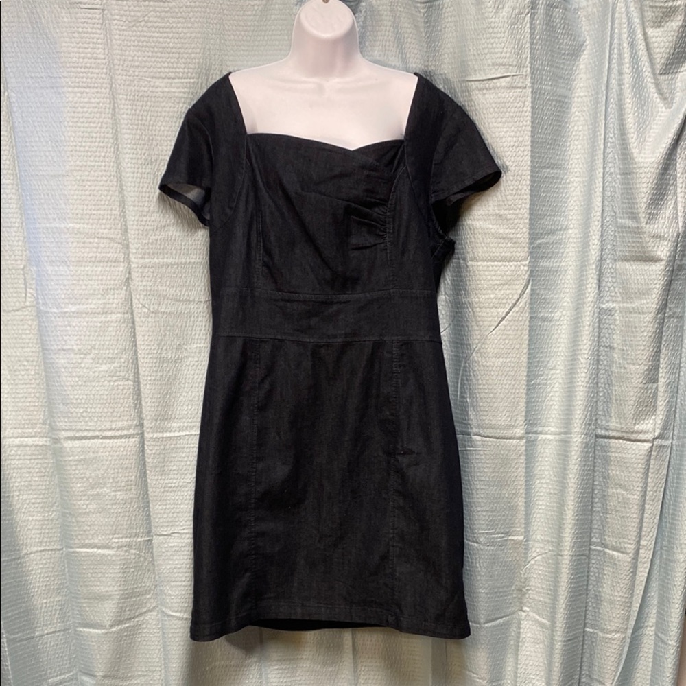 NWT Lane Bryant size 18‎ Elegant Dark Denim Dress stretch casual summer